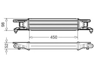 CTR 1231001 tarpinis suslėgto oro aušintuvas, kompresorius 
 Variklis -> Oro tiekimas -> Įkrovos agregatas (turbo/superįkrova) -> Tarpinis suslėgto oro aušintuvas
51837369, 51837369