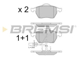 BREMSI BP2816 stabdžių trinkelių rinkinys, diskinis stabdys 
 Techninės priežiūros dalys -> Papildomas remontas
4B0615116, 4B0615116A, 4B0615116F