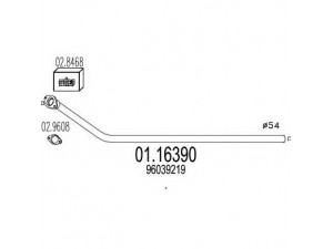 MTS 01.16390 išleidimo kolektorius 
 Išmetimo sistema -> Išmetimo vamzdžiai
96039219
