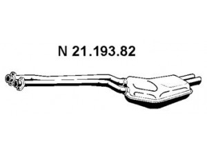 EBERSPÄCHER 21.193.82 galinis duslintuvas 
 Išmetimo sistema -> Duslintuvas
18 10 1 723 600, 18 10 1 737 095