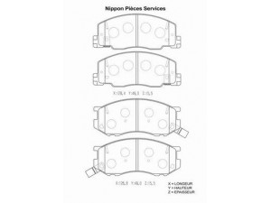 NPS T360A94 stabdžių trinkelių rinkinys, diskinis stabdys 
 Techninės priežiūros dalys -> Papildomas remontas
04465-28340, 04465-28380, 446528370