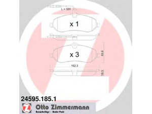 ZIMMERMANN 24595.185.1 stabdžių trinkelių rinkinys, diskinis stabdys 
 Techninės priežiūros dalys -> Papildomas remontas
77364511, 77364512, 9467548887