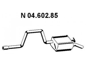 EBERSPÄCHER 04.602.85 galinis duslintuvas 
 Išmetimo sistema -> Duslintuvas
1 148 404, 1 149 870, 1 213 491