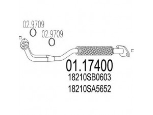 MTS 01.17400 išleidimo kolektorius 
 Išmetimo sistema -> Išmetimo vamzdžiai
18210SA5652, 18210SB0603