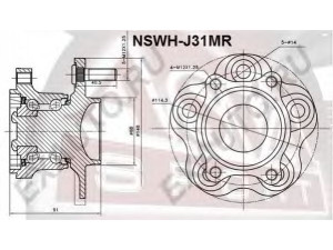 ASVA NSWH-J31MR rato stebulė 
 Ašies montavimas/vairavimo mechanizmas/ratai -> Rato stebulė/montavimas -> Rato stebulė
43202-CN000, 43202-ZB600