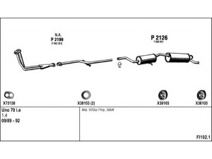 FENNO FI102.1 išmetimo sistema 
 Išmetimo sistema -> Išmetimo sistema, visa