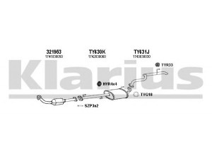 KLARIUS 900431U išmetimo sistema 
 Išmetimo sistema -> Išmetimo sistema, visa