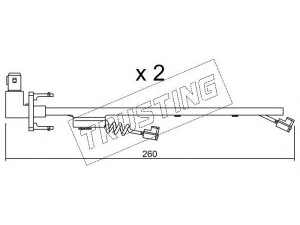 TRUSTING SU.184K įspėjimo kontaktas, stabdžių trinkelių susidėvėjimas 
 Stabdžių sistema -> Susidėvėjimo indikatorius, stabdžių trinkelės
50 01 831 161, 68 32 134 8