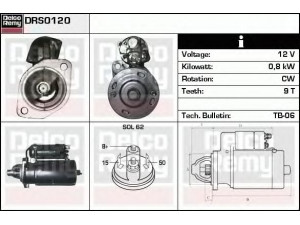 DELCO REMY DRS0120 starteris 
 Elektros įranga -> Starterio sistema -> Starteris
1202004, 1202008, 1202034, 1202043