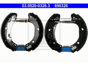 ATE 03.0520-0326.3 stabdžių trinkelių komplektas 
 Techninės priežiūros dalys -> Papildomas remontas