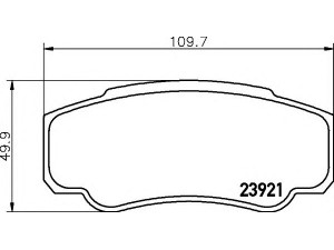 HELLA 8DB 355 010-411 stabdžių trinkelių rinkinys, diskinis stabdys 
 Techninės priežiūros dalys -> Papildomas remontas
425246, 425247, 425468, E172357
