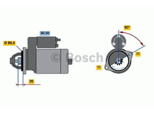 BOSCH 0 001 108 131 starteris 
 Elektros įranga -> Starterio sistema -> Starteris
NAD 1004 00, PRC 6613N, PRC 6613N