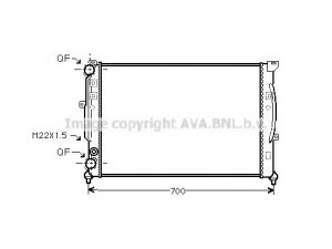 AVA QUALITY COOLING AI2123 radiatorius, variklio aušinimas 
 Aušinimo sistema -> Radiatorius/alyvos aušintuvas -> Radiatorius/dalys
4B0121251G, 8D0121251AJ, 8D0121251BH