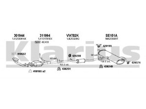 KLARIUS 790386E išmetimo sistema 
 Išmetimo sistema -> Išmetimo sistema, visa