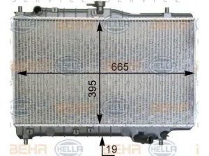 HELLA 8MK 376 763-381 radiatorius, variklio aušinimas 
 Aušinimo sistema -> Radiatorius/alyvos aušintuvas -> Radiatorius/dalys
0K241-15200A