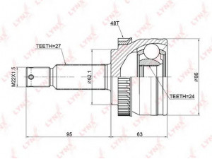 LYNXauto CO-3769A jungčių komplektas, kardaninis velenas
49500-1F200, 49501-1F200, 49591-1F200
