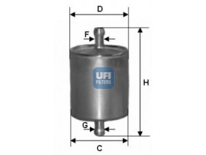 UFI 31.836.00 kuro filtras 
 Techninės priežiūros dalys -> Papildomas remontas
71753479, 71769503, 9271806, L161037000