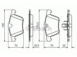 BOSCH 0 986 494 481 stabdžių trinkelių rinkinys, diskinis stabdys 
 Techninės priežiūros dalys -> Papildomas remontas
02C2C40926, 02C2Z14096, C2C 27291