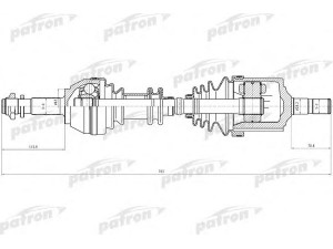 PATRON PDS0082 kardaninis velenas 
 Ratų pavara -> Kardaninis velenas
327248, 32727N, 327360, 95555116