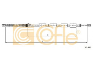 COFLE 10.645 trosas, stovėjimo stabdys 
 Stabdžių sistema -> Valdymo svirtys/trosai
474556, 474564