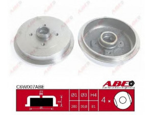 ABE C6W007ABE stabdžių būgnas 
 Stabdžių sistema -> Būgninis stabdys -> Stabdžių būgnas
1H0 501 615 A, 115 330 192, 6U0 501 615