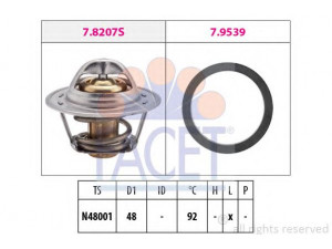 FACET 7.8295 termostatas, aušinimo skystis 
 Aušinimo sistema -> Termostatas/tarpiklis -> Thermostat