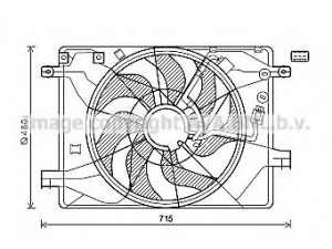 AVA QUALITY COOLING HY7558 ventiliatorius, radiatoriaus 
 Aušinimo sistema -> Oro aušinimas
253802M250