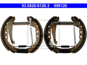 ATE 03.0520-6120.3 stabdžių trinkelių komplektas 
 Techninės priežiūros dalys -> Papildomas remontas