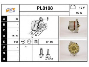 SNRA PL8188 kintamosios srovės generatorius
1509425, 1578139, 1578938, 5001782