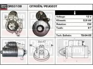 DELCO REMY DRS3108 starteris 
 Elektros įranga -> Starterio sistema -> Starteris
5802C9, 5802CG, 5802E8, 95667753