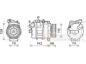 VAN WEZEL 0600K496 kompresorius, oro kondicionierius 
 Oro kondicionavimas -> Kompresorius/dalys
64529211496