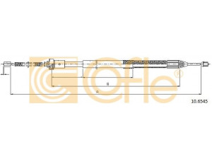 COFLE 10.6545 trosas, stovėjimo stabdys 
 Stabdžių sistema -> Valdymo svirtys/trosai
8200428320