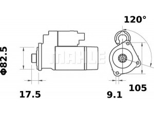 MAHLE ORIGINAL MS 259 starteris
547 476 1