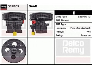 DELCO REMY DSP807 hidraulinis siurblys, vairo sistema 
 Vairavimas -> Vairo pavara/siurblys
8972424