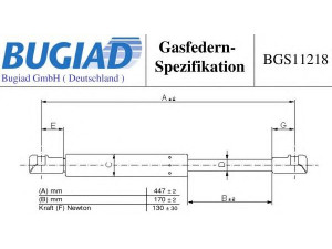 BUGIAD BGS11218 dujinė spyruoklė, galinis langas 
 Kėbulas -> Dujinės spyruoklės
6025306563