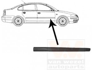 VAN WEZEL 5836424 apdailos/apsauginės juostelė, durelės 
 Kėbulas -> Apdaila/apsauga/dekoratyvinės juostelės/emblemos -> Apdailos/apsauginės juostelės
3B0853516B41