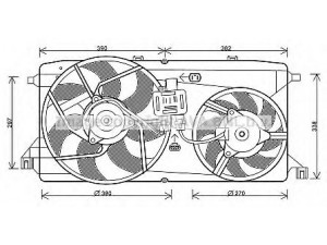 AVA QUALITY COOLING FD7543 ventiliatorius, radiatoriaus 
 Aušinimo sistema -> Oro aušinimas
1370890, 1387434, 1819418, 6C118C607BC