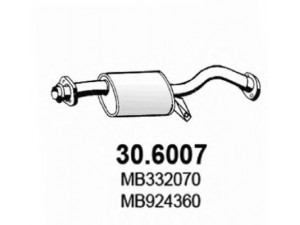 ASSO 30.6007 vidurinis duslintuvas 
 Išmetimo sistema -> Duslintuvas
MB332070, MB924360, MB924363, MR332070