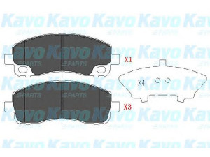 KAVO PARTS KBP-5543 stabdžių trinkelių rinkinys, diskinis stabdys
MK529247, MK529567