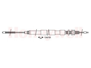 BENDIX 431111B trosas, stovėjimo stabdys 
 Stabdžių sistema -> Valdymo svirtys/trosai
474540, 7910015915, 7910015917