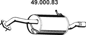 EBERSPÄCHER 49.000.83 galinis duslintuvas 
 Išmetimo sistema -> Duslintuvas
FP32-40-100A