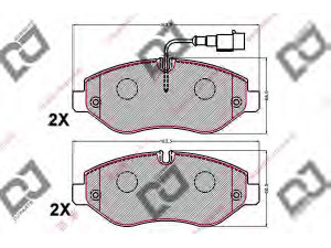 DJ PARTS BP2143 stabdžių trinkelių rinkinys, diskinis stabdys 
 Techninės priežiūros dalys -> Papildomas remontas
D1060MB200, 5001868606