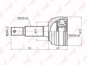 LYNXauto CO-1820 jungčių komplektas, kardaninis velenas
43410-97403, 43420-97402