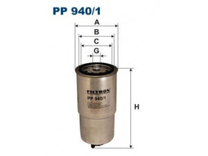 FILTRON PP940/1 kuro filtras 
 Degalų tiekimo sistema -> Kuro filtras/korpusas
XD725