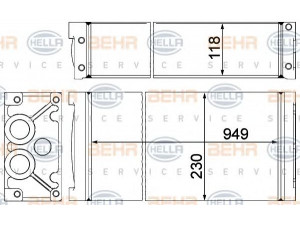HELLA 8MO 376 949-171 alyvos aušintuvas, variklio alyva
024 21843KZ, 041 47615KZ, 041 48636KZ
