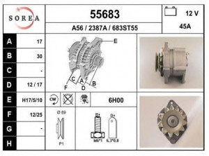 EAI 55683 kintamosios srovės generatorius 
 Elektros įranga -> Kint. sr. generatorius/dalys -> Kintamosios srovės generatorius
46235354