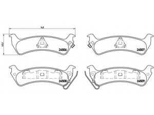 BREMBO P 37 012 stabdžių trinkelių rinkinys, diskinis stabdys 
 Techninės priežiūros dalys -> Papildomas remontas
04796344, 04883717AA