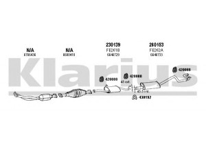 KLARIUS 361080E išmetimo sistema 
 Išmetimo sistema -> Išmetimo sistema, visa