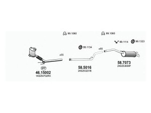 ASSO ART3768 išmetimo sistema 
 Išmetimo sistema -> Išmetimo sistema, visa