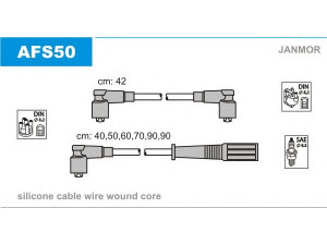 JANMOR AFS50 uždegimo laido komplektas 
 Kibirkšties / kaitinamasis uždegimas -> Uždegimo laidai/jungtys